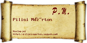 Pilisi Márton névjegykártya