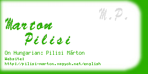 marton pilisi business card